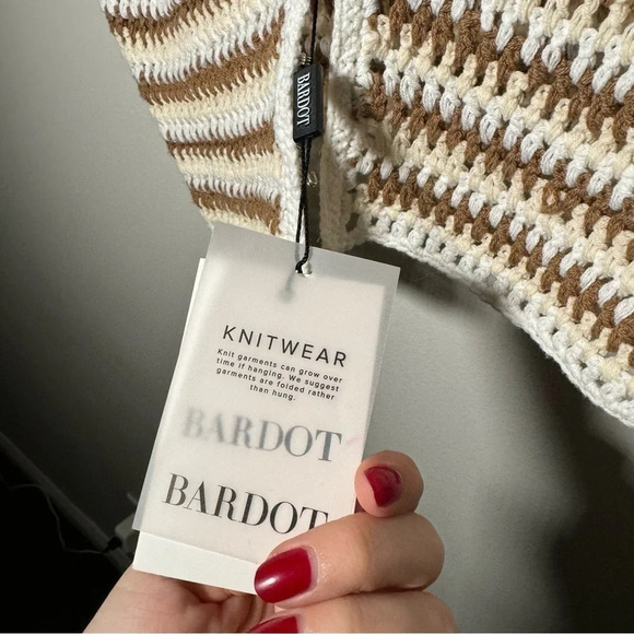 NWT BARDOT Revolve Farrah Knit Bralette In Multi Stripe M - Picture 7 of 9